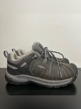 KEEN Utility Flint II Women's 6.5W Gray Paloma Soft Toe Work Hiking Shoes READ